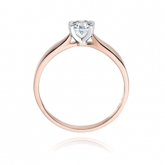 Pierścionek z różowego złota z brylantem 0.25ct BD223B/25/R