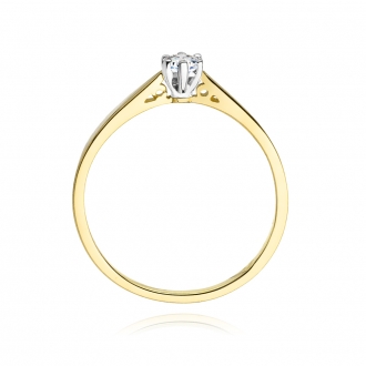 Pierścionek zaręczynowy z brylantem 0.10ct BD229