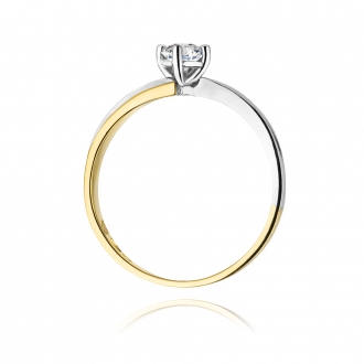 Złoty pierścionek zaręczynowy z brylantem 0.25ct BD231B/25