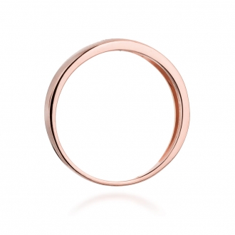 Pierścionek z różowego złota z brylantami 0.04ct BD235/R