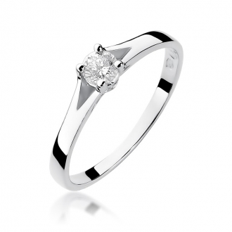 Pierścionek zaręczynowy z brylantem 0.20ct BD240