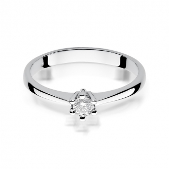 Pierścionek zaręczynowy z brylantem 0.15ct BD256