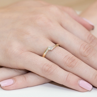 Pierścionek zaręczynowy z brylantami 0.19ct BD262
