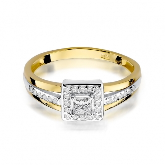 Złoty pierścionek zaręczynowy z brylantami 0.29ct BD271