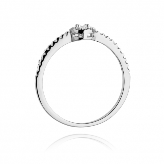 Pierścionek zaręczynowy z brylantami 0.19ct BD273