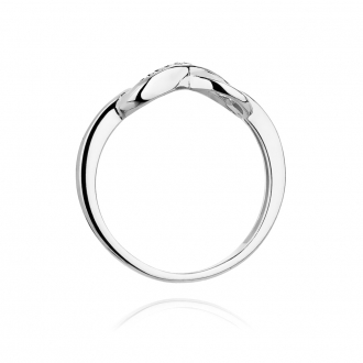 Złoty pierścionek zaręczynowy z brylantami 0.04ct BD285