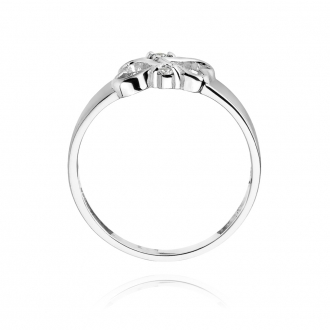 Pierścionek zaręczynowy z białego złota z brylantami 0.04ct BD286/W