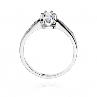 Złoty pierścionek zaręczynowy z brylantami 0.20ct BD291