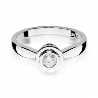 Złoty pierścionek zaręczynowy z brylantem 0.30ct BD294B