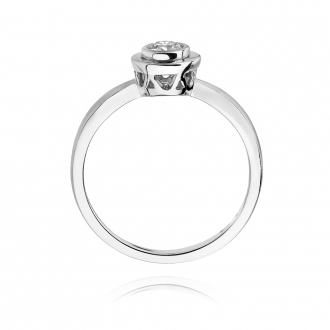 Złoty pierścionek zaręczynowy z brylantem 0.30ct BD294B