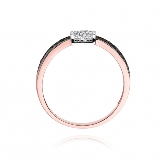 Pierścionek z różowego złota z brylantami BD297/R