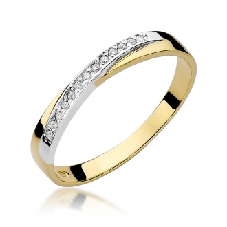 Pierścionek zaręczynowy z brylantami 0.07ct BD305/9K