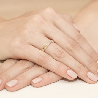 Pierścionek zaręczynowy z brylantami 0.07ct BD305/9K