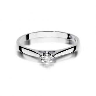Pierścionek zaręczynowy z brylantem 0.09ct BD311