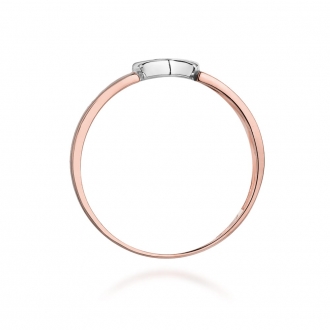 Pierścionek z różowego złota z brylantami 0.04ct BD314/R
