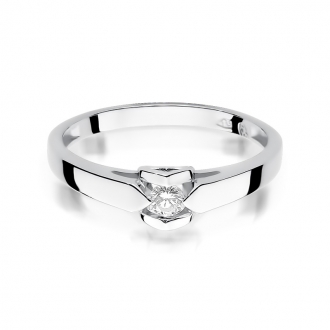Pierścionek zaręczynowy z brylantem 0.09ct BD320