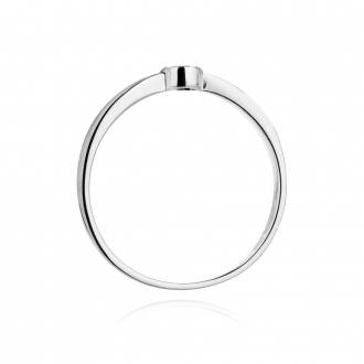 Pierścionek zaręczynowy z białego złota z brylantami 0.04ct BD322/W