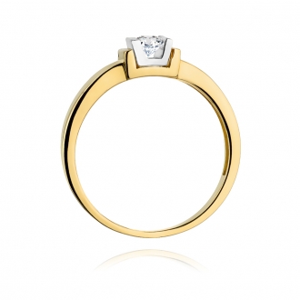 Pierścionek zaręczynowy z brylantem 0.10ct BD343