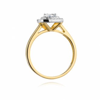 Złoty pierścionek zaręczynowy z brylantami 0.50ct BD345