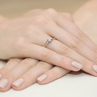 Pierścionek z różowego złota z brylantami 0.28ct BD346B/R