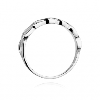 Złoty pierścionek zaręczynowy z brylantami 0.20ct BD349