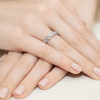 Pierścionek zaręczynowy z białego złota z brylantami 0.20ct BD349/W