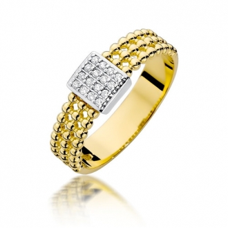 Pierścionek zaręczynowy z brylantami 0.08ct BD353/9K