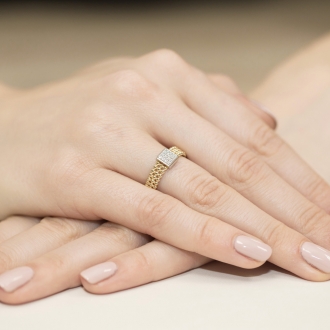 Pierścionek zaręczynowy z brylantami 0.08ct BD353/9K