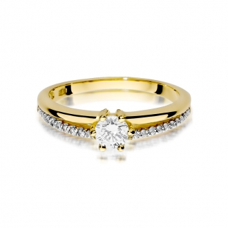Złoty pierścionek zaręczynowy z brylantami 0.40ct BD355/9K