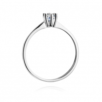 Pierścionek zaręczynowy z białego złota z brylantem 0.23ct BD387/W