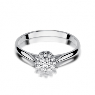 Pierścionek z różowego złota z brylantami 0.10ct BD401/R