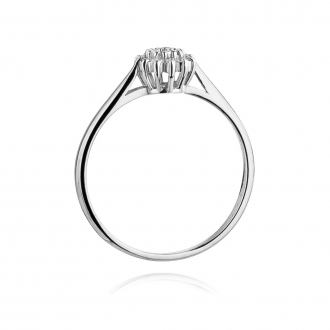 Pierścionek z różowego złota z brylantami 0.10ct BD401/R