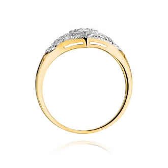 Złoty pierścionek zaręczynowy z brylantami 0.19ct BD412/9K