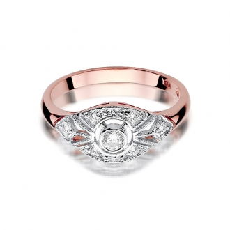 Pierścionek z różowego złota z brylantami 0.19ct BD413/R