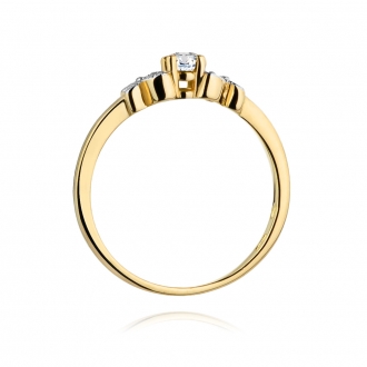 Pierścionek zaręczynowy z brylantami 0.12ct BD414
