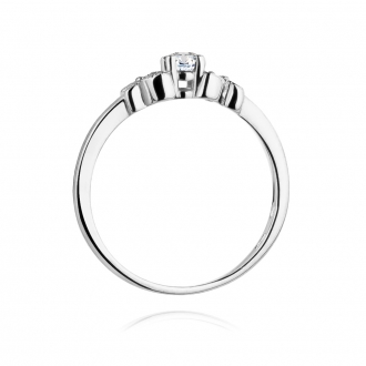 Pierścionek zaręczynowy z brylantami 0.12ct BD414