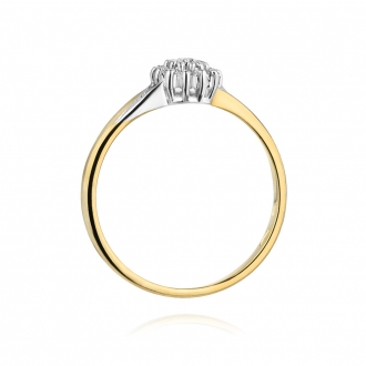 Pierścionek zaręczynowy z brylantami 0.11ct BD419