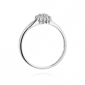 Pierścionek zaręczynowy z białego złota z brylantami 0.11ct BD419/W