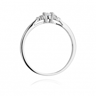 Pierścionek zaręczynowy z białego złota z brylantami 0.13ct BD428/W