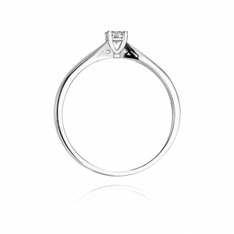 Pierścionek zaręczynowy z brylantem 0.10ct BD45