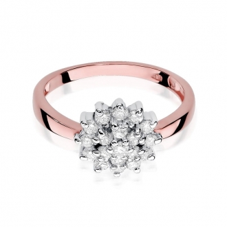 Pierścionek z różowego złota z brylantami 0.40ct BD4/40/R