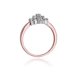 Pierścionek z różowego złota z brylantami 0.40ct BD4/40/R