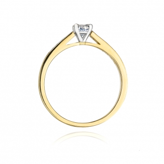 Złoty pierścionek zaręczynowy z brylantami 0.36ct BD52
