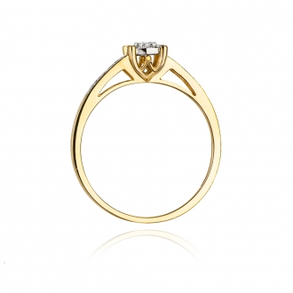 Pierścionek zaręczynowy z brylantami 0.12ct BD55/9K