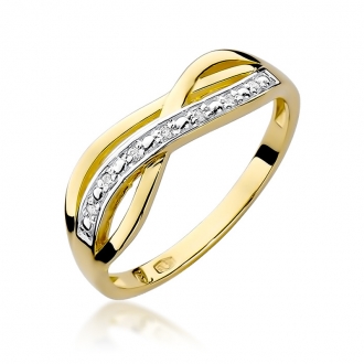 Pierścionek zaręczynowy z brylantami 0.06ct BD90/9K