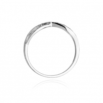 Pierścionek zaręczynowy z białego złota z brylantami 0.06ct BD90/W