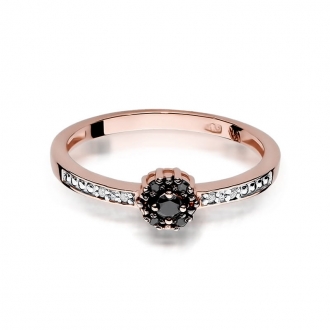 Pierścionek z różowego złota z brylantami BD91CZ/R