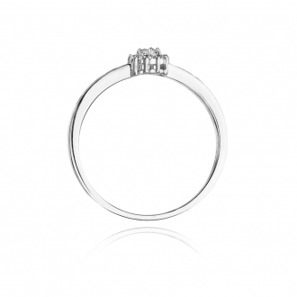 Pierścionek zaręczynowy z brylantami 0.09ct BD91