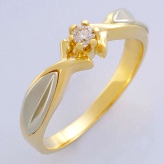 Pierścionek z brylantem 0,11ct LBD27