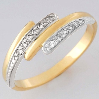 Pierścionek z 12 brylantami 0,08ct  B47